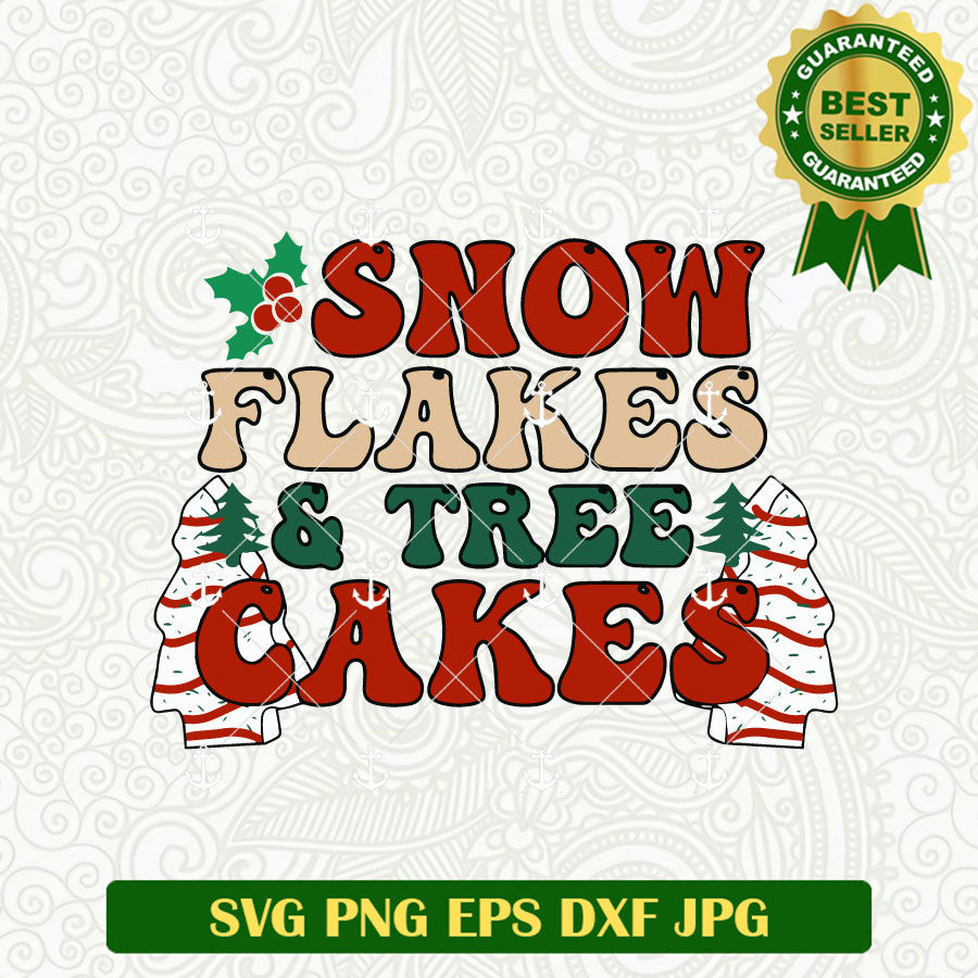 Snow Flakes And Tree Cakes SVG