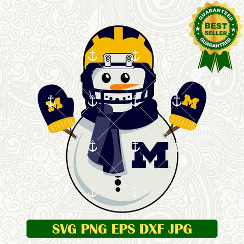 Snowman Michigan Wolverines SVG