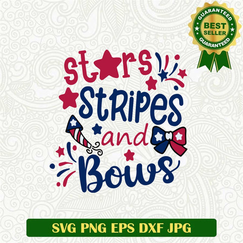 Stars Stripes And Bows Svg