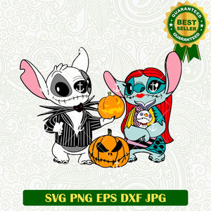 Stitch Jack Skellington And Sally SVG