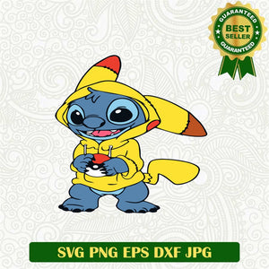 Stitch Pikachu Customer Svg
