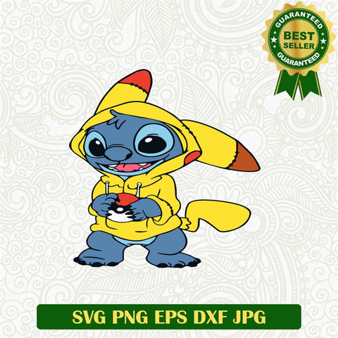 Stitch Pikachu Customer Svg