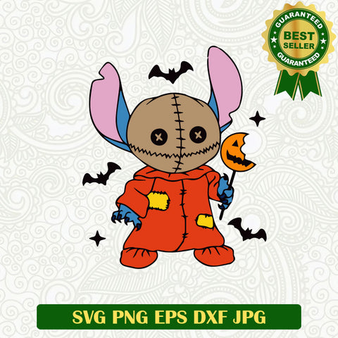 Stitch Voodoo Doll Halloween SVG, Stitch Sam Halloween SVG PNG