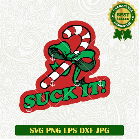 Suck It Candy Cane Christmas SVG