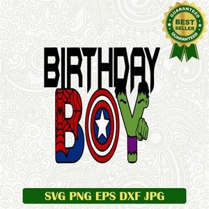 Superhero Birthday Svg