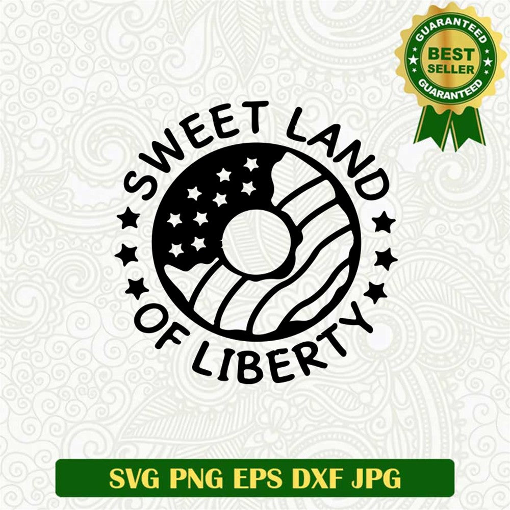 Sweet Land Of Liberty Donut Svg