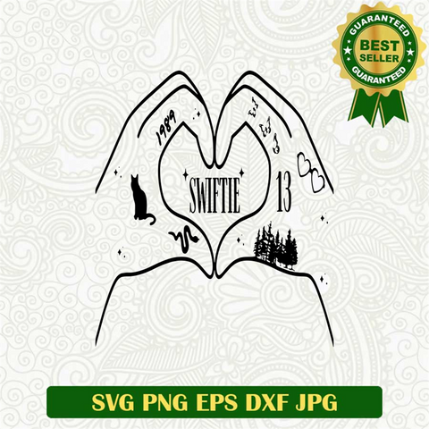 Swiftie Heart Hand SVG