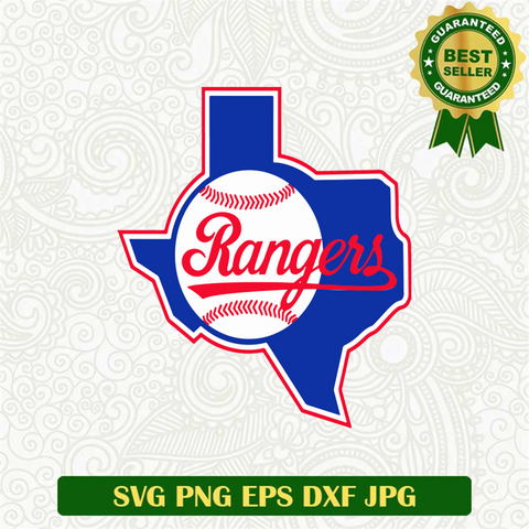 Texas Rangers Baseball SVG