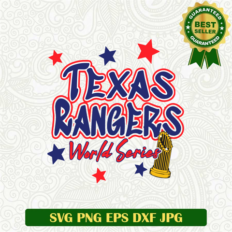 Texas Rangers Baseball World Series SVG