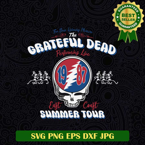 The Grateful Dead Performing Live East Coast Summer Tour SVG