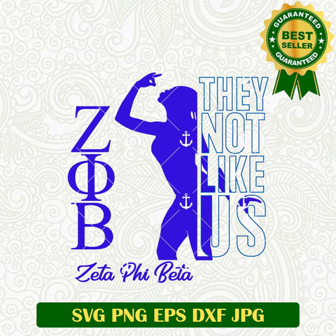 They Not Like Us Zeta Phi Beta SVG