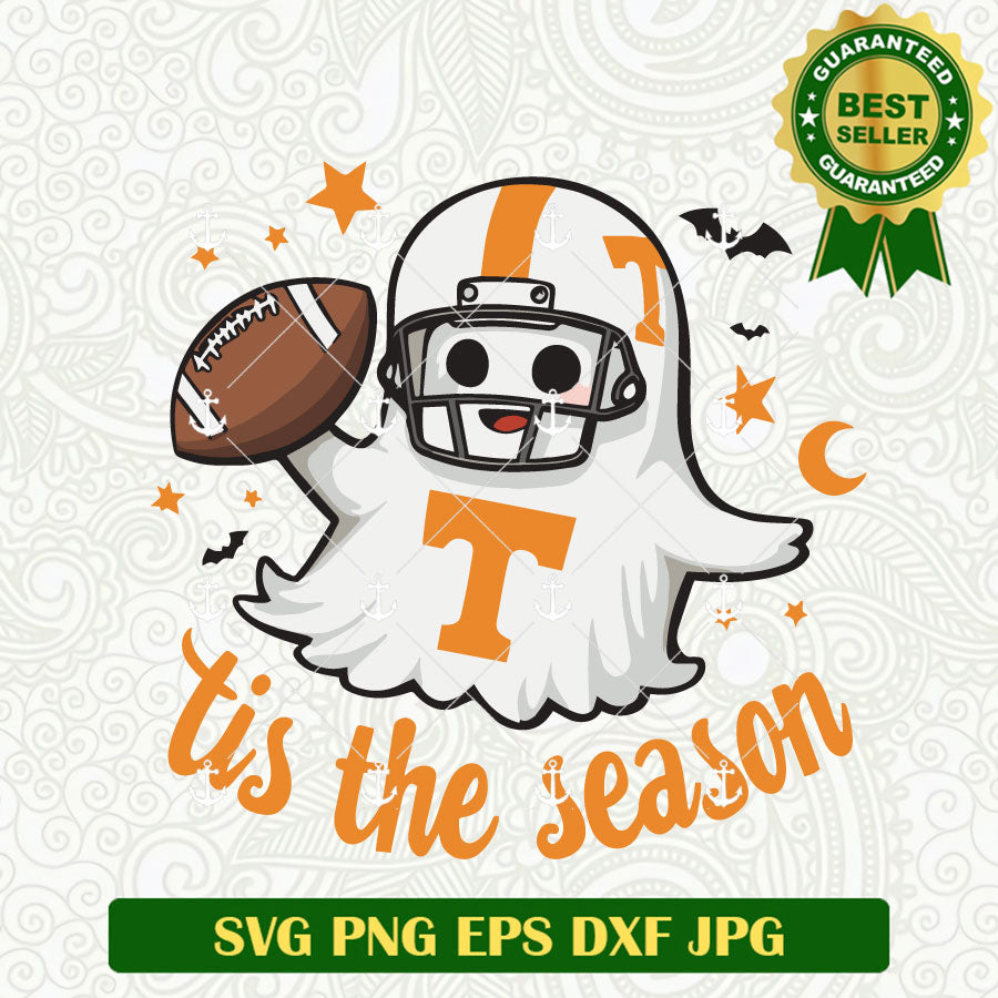 Tis the Season Halloween Ghost Tennessee Volunteers SVG