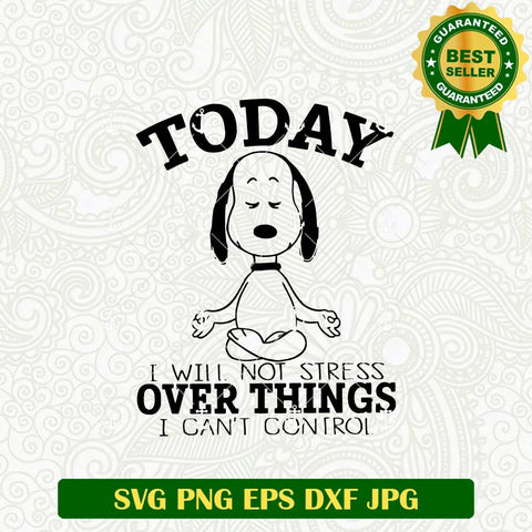 Today I Will Not Stress Over Things I Can't Control SVG