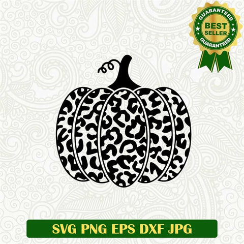 Trendy Pumpkin Leopard Svg