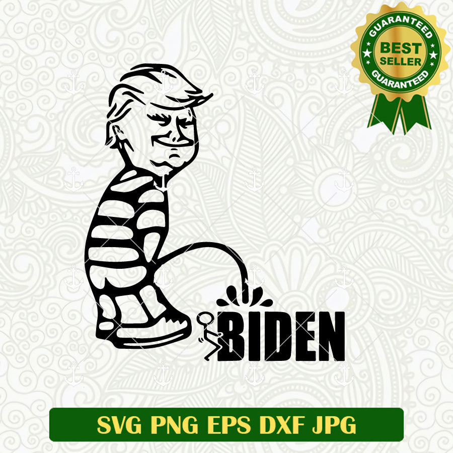 Trump Pee On Biden Funny SVG