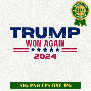 Trump Won Again 2024 SVG