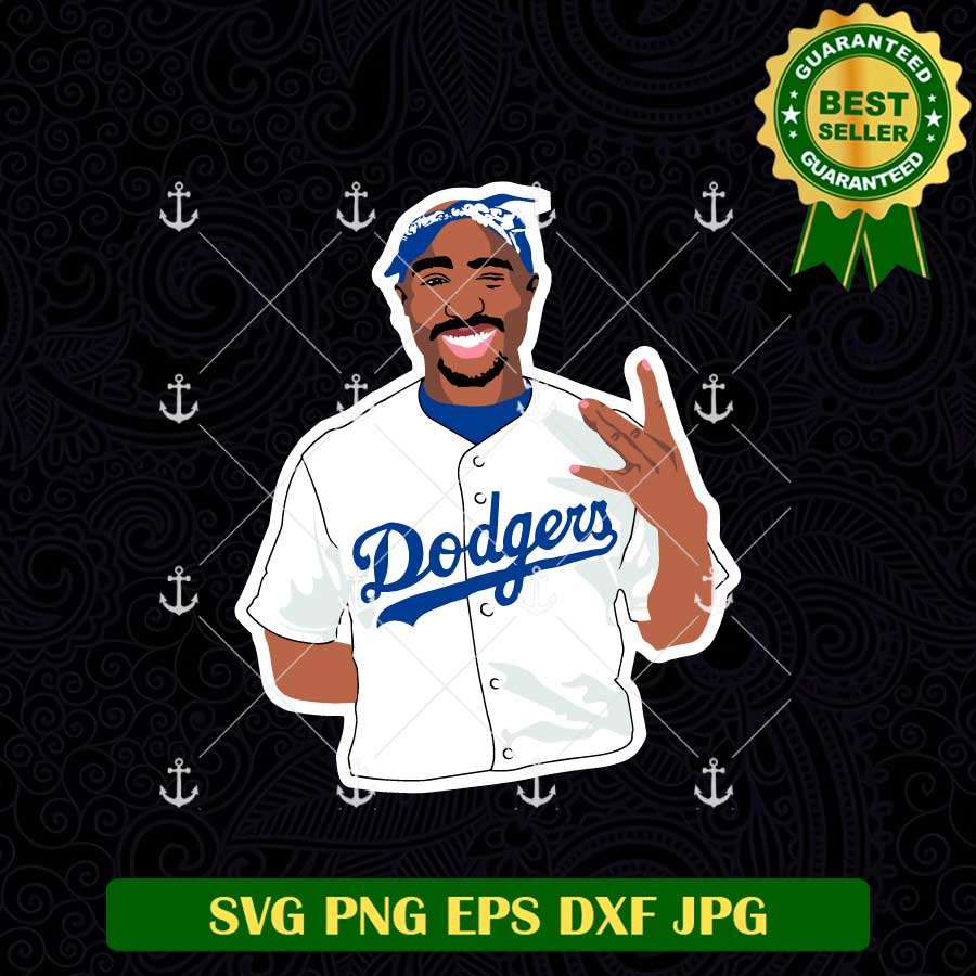 Tupac Shakur Rapper Dodgers SVG