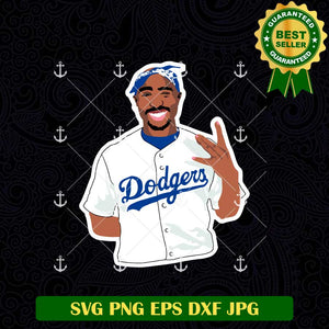 Tupac Shakur Rapper Dodgers SVG