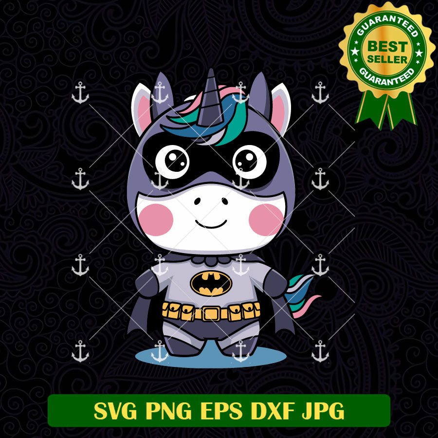 Unicorn Batman Costume SVG