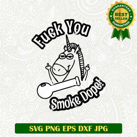 Unicorn Smoke Dope SVG