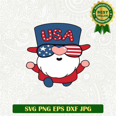 Usa Gnome 4th Of July Svg