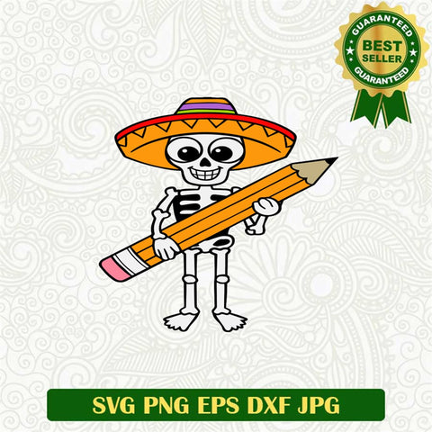 Viva Mexico Skeleton Svg