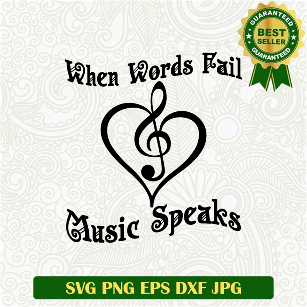 When words fail, music begins to speaks SVG