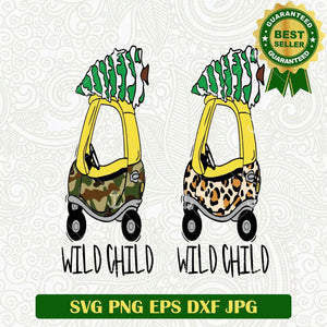 Wild Child Christmas Car SVG