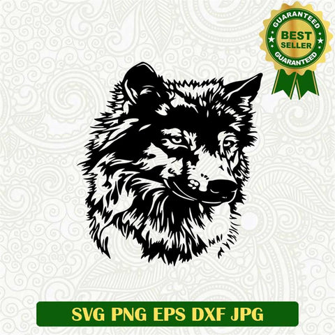 Wild Wolf Face SVG