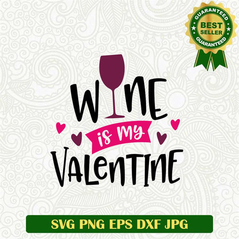 Wine Valentine Svg