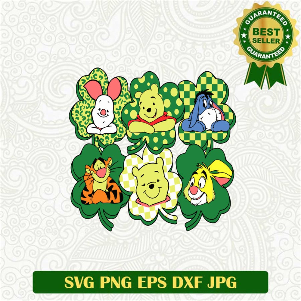 Winnie The Pooh Characters Patrick Day Svg