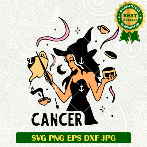 Witch Cancer Halloween SVG