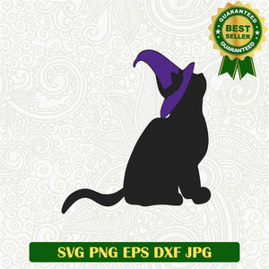 Witch Cat Face SVG