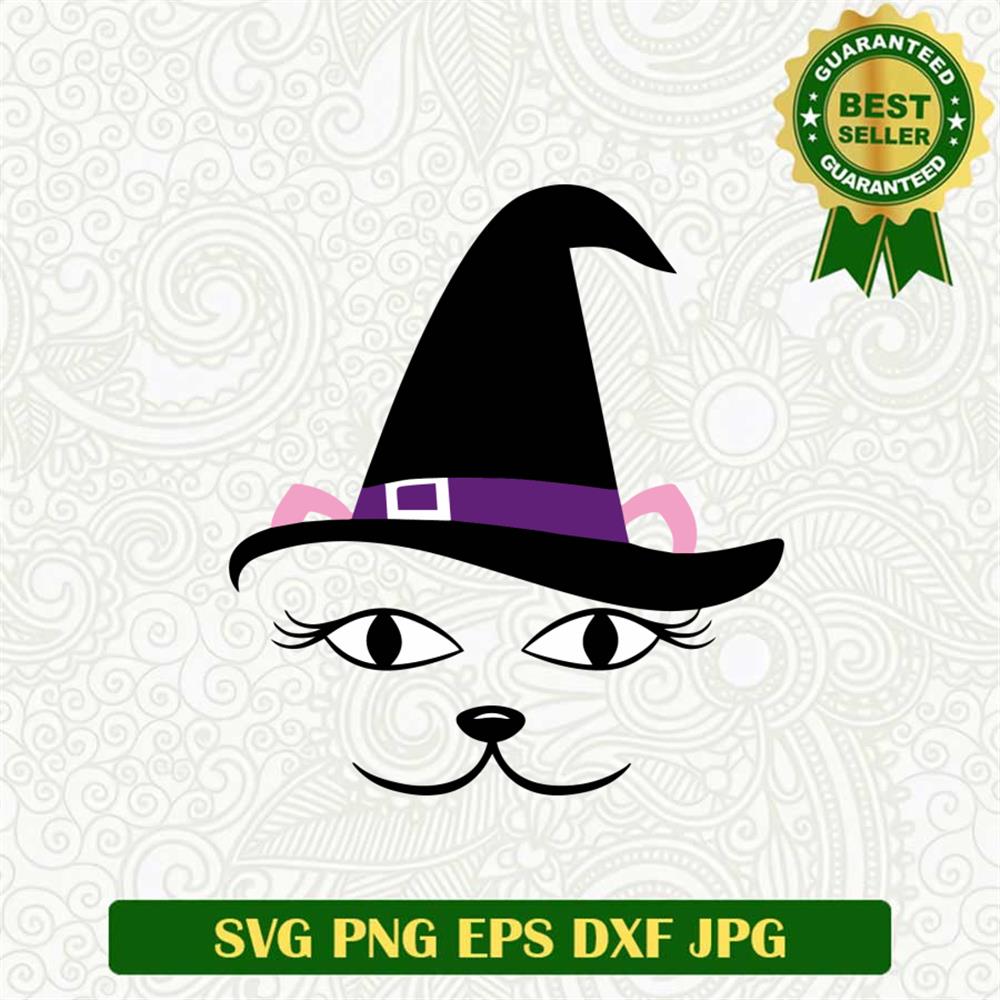 Witchy Cat Face SVG