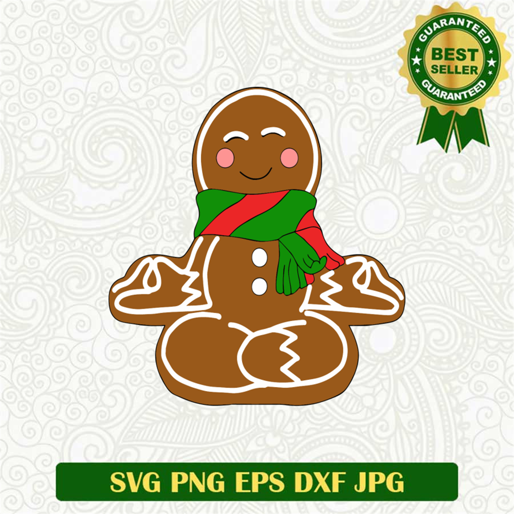 Yoga Gingerman Cookie SVG