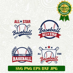 Baseball all Star bundle SVG, Baseball all star SVG, Baseball bundle SVG PNG cut file