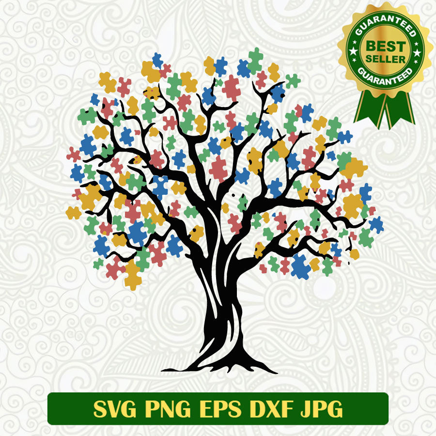 Autism piece tree SVG, Autism tree SVG, Autism SVG cricut