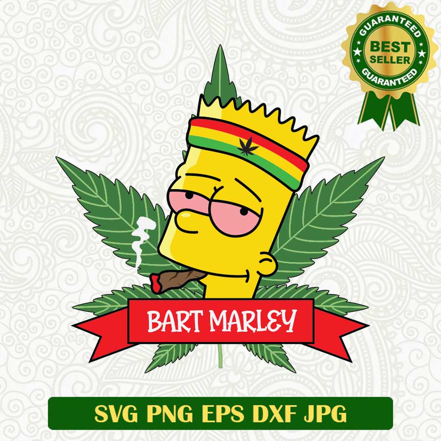 Bart Marley Cannabis SVG, Bob Marley Weed funny SVG, Bart Simpson Cannabis SVG PNG cricut