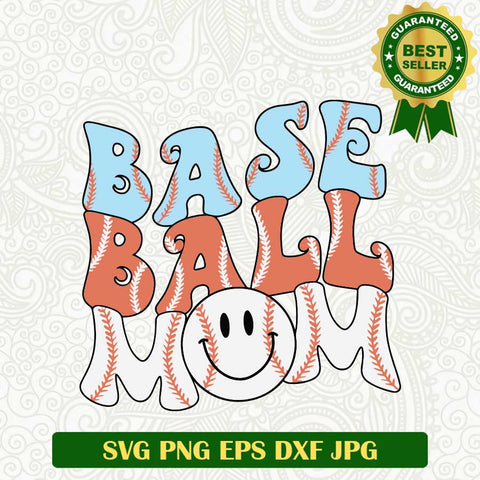 Baseball mom Stitch SVG, Mother's Day baseball SVG, Baseball mom SVG PNG cut file