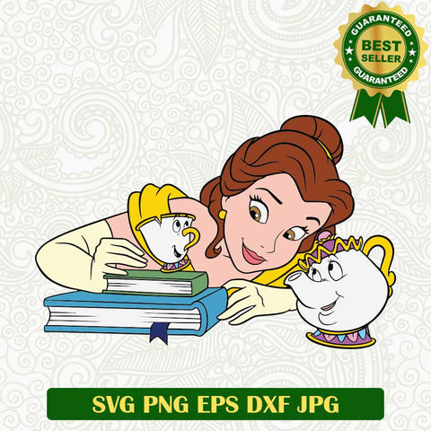 Belle And Mrs Potts SVG, Belle Beauty And The Beast SVG, Beauty And The Beast SVG PNG cut file