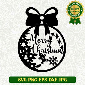 Merry christmas ornament SVG, Christmas ornament SVG, Christmas decor SVG cricut