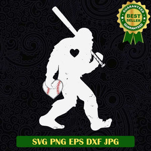 Bigfoot baseball funny SVG, Bigfoot Sasquatch take baseball Bat SVG, Sasquatch Baseball SVG PNG cut file