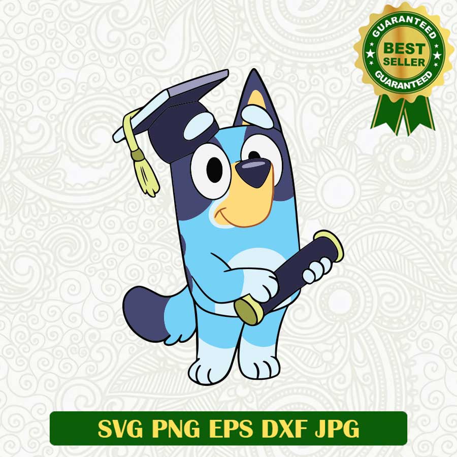 Bluey Graduation SVG, Bluey Graduate School SVG, Bluey Graduate Senior ...