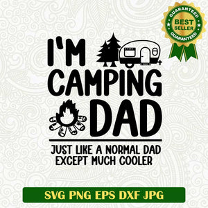 Im camping dad SVG, Camping dad much cooler SVG, Camping dad father SVG