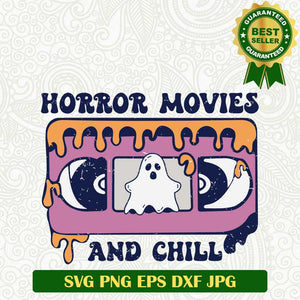 Horror Movies and Chill SVG, Horror Movies SVG, Radio Boo ghost SVG PNG cut file