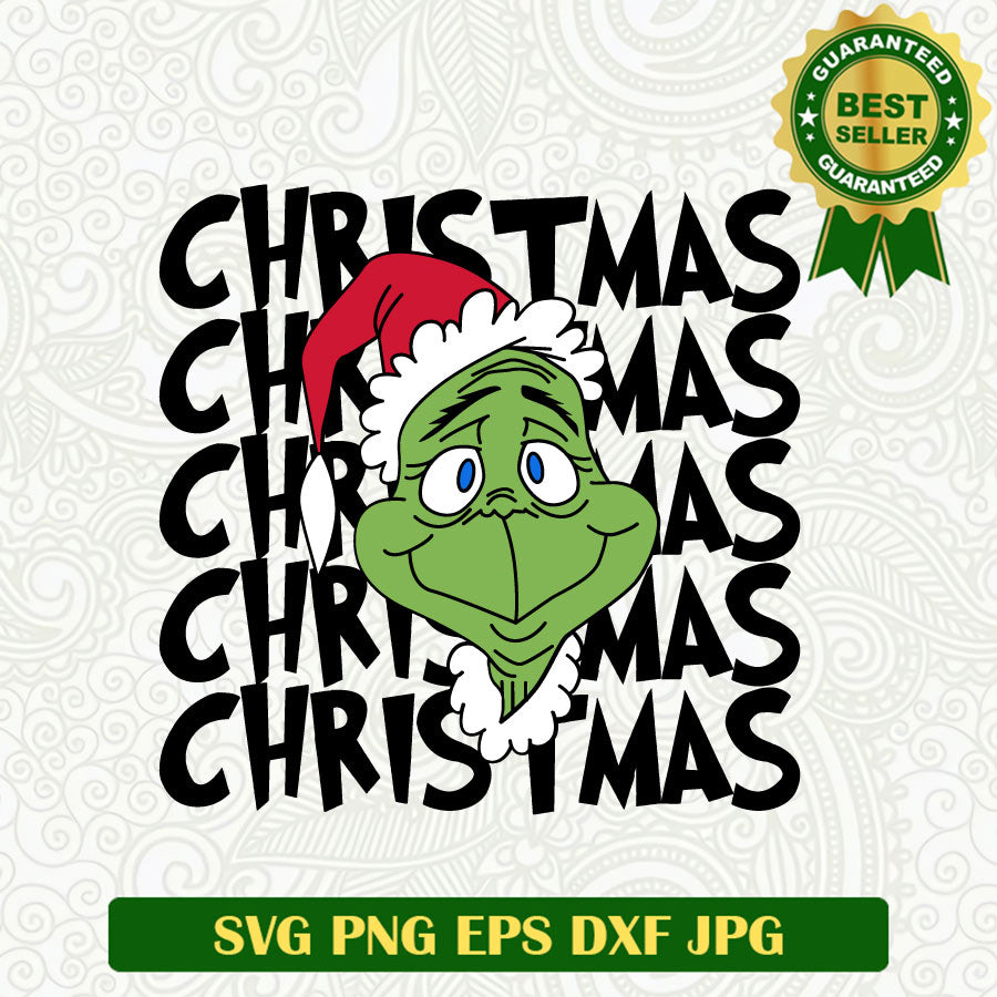 Christmas Vintage grinch style SVG