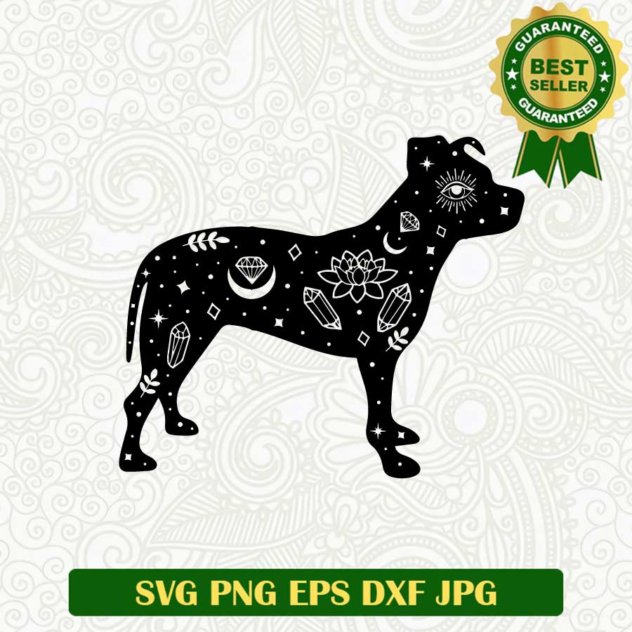 Crystal Moon Dog SVG, Mystical dog SVG, Mystical SVG