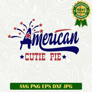 American cutie pie SVG, 4th of July american SVG, USA american flag SVG