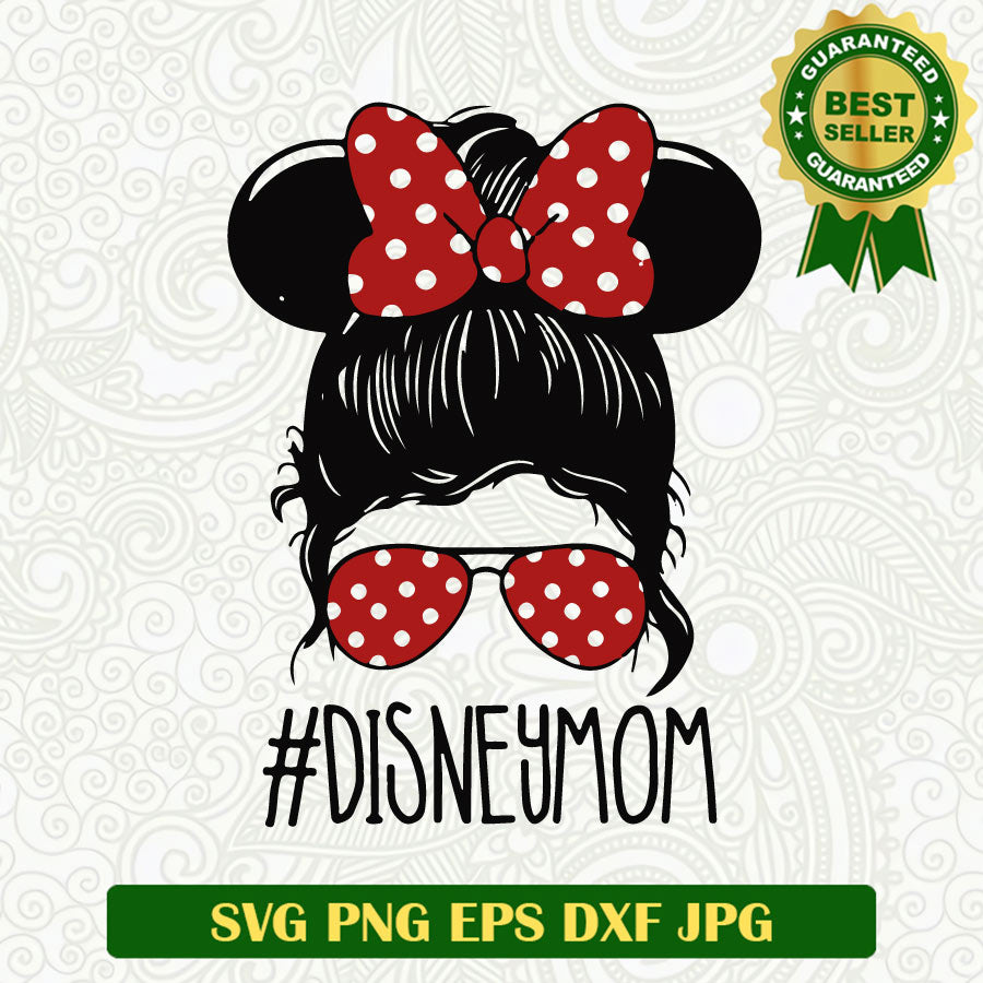 Disney mom with bow tie SVG