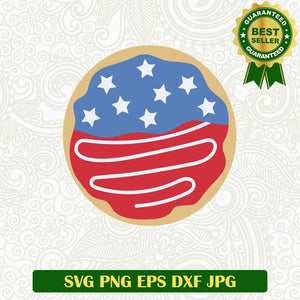 American donut SVG, American flag donut SVG, Donut usa 4th of July SVG